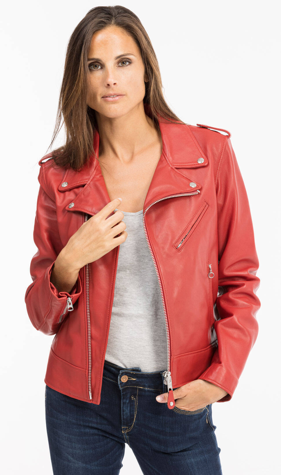 Schott boyfriend hotsell leather jacket