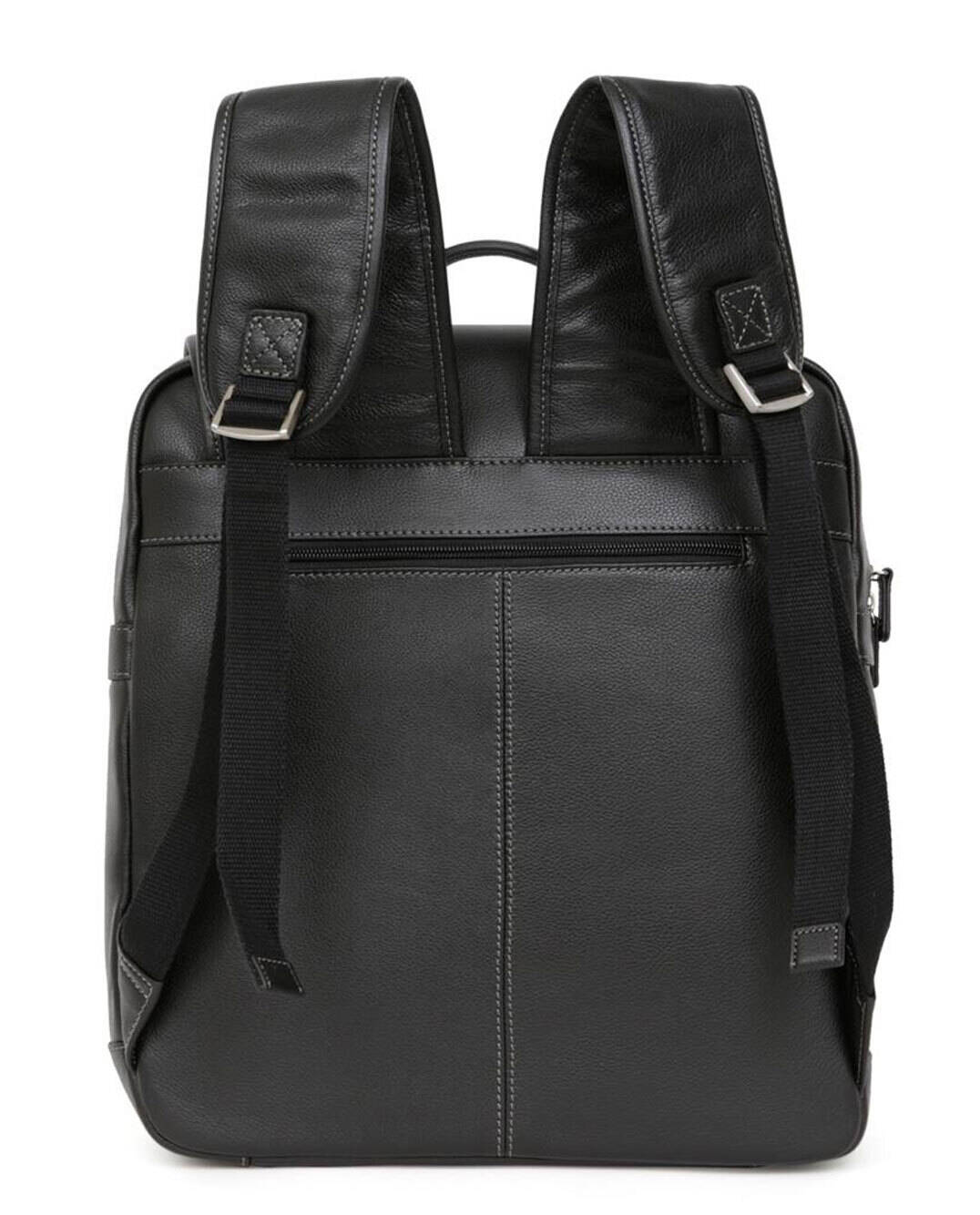 Black cowhide leather backpack 465455