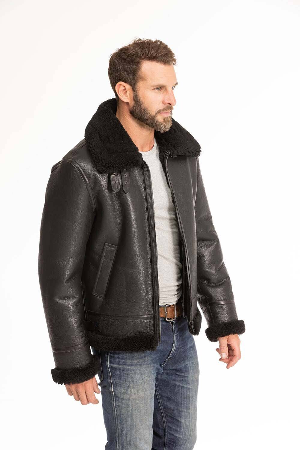 blouson bombardier homme mouton noir reagan  (5)