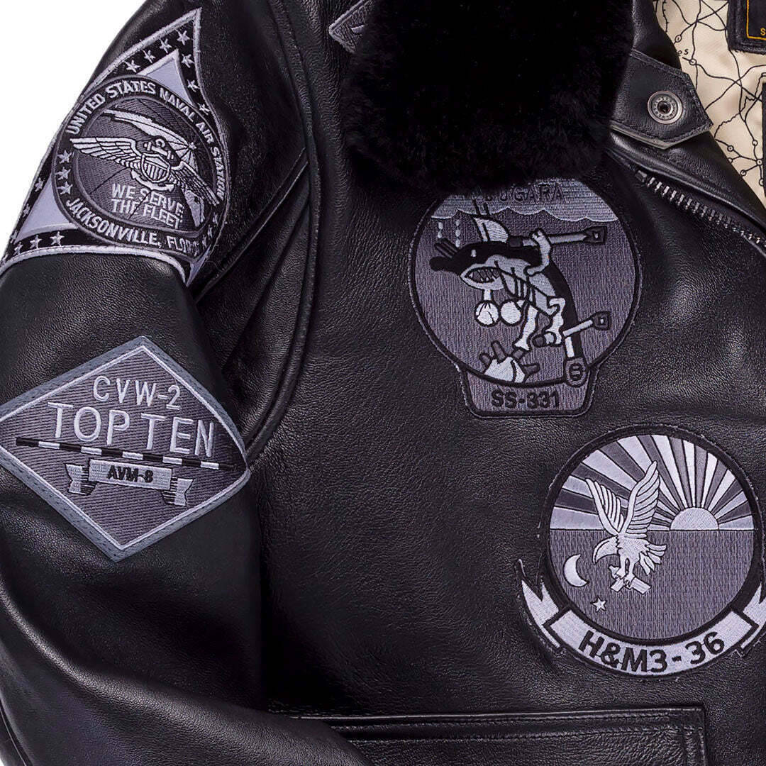 blouson cockpit USA top gun Z21W106 noir (2)