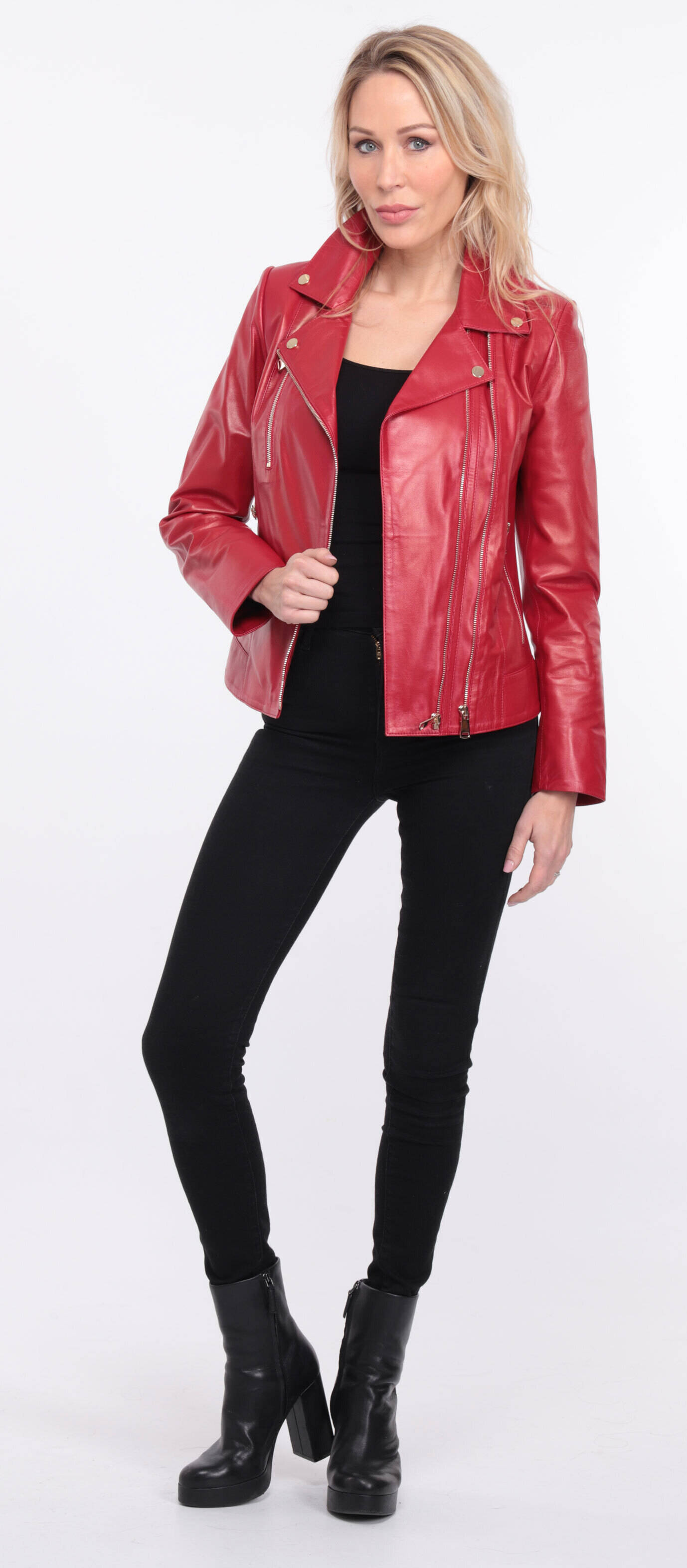 blouson cuir elsa rouge (12)