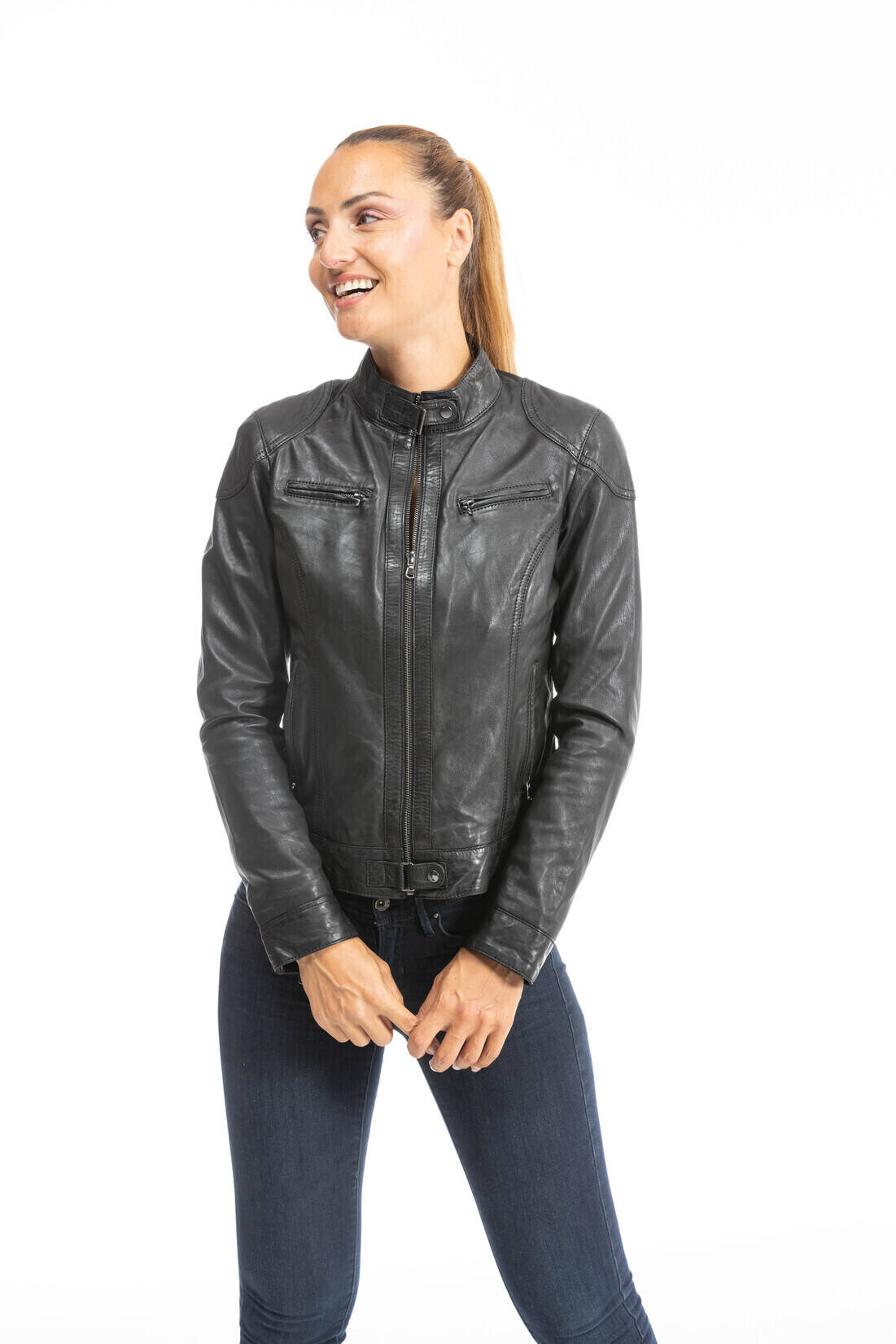 blouson cuir femme 64626  (4)