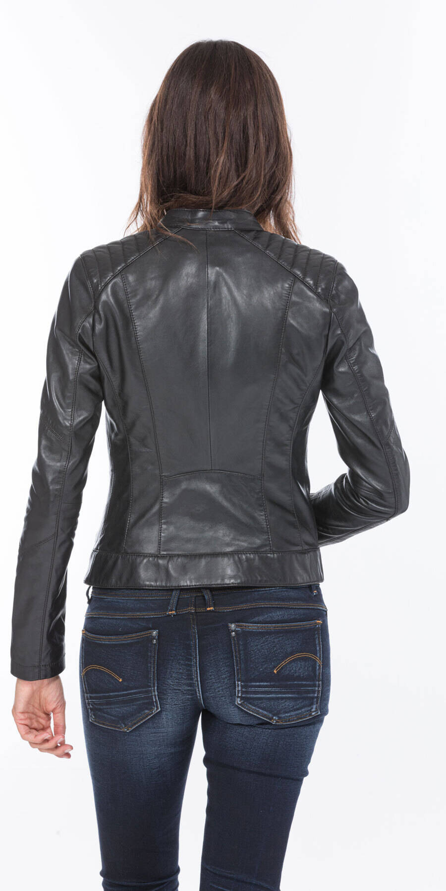 blouson cuir femme agneau noir 101125 (5)