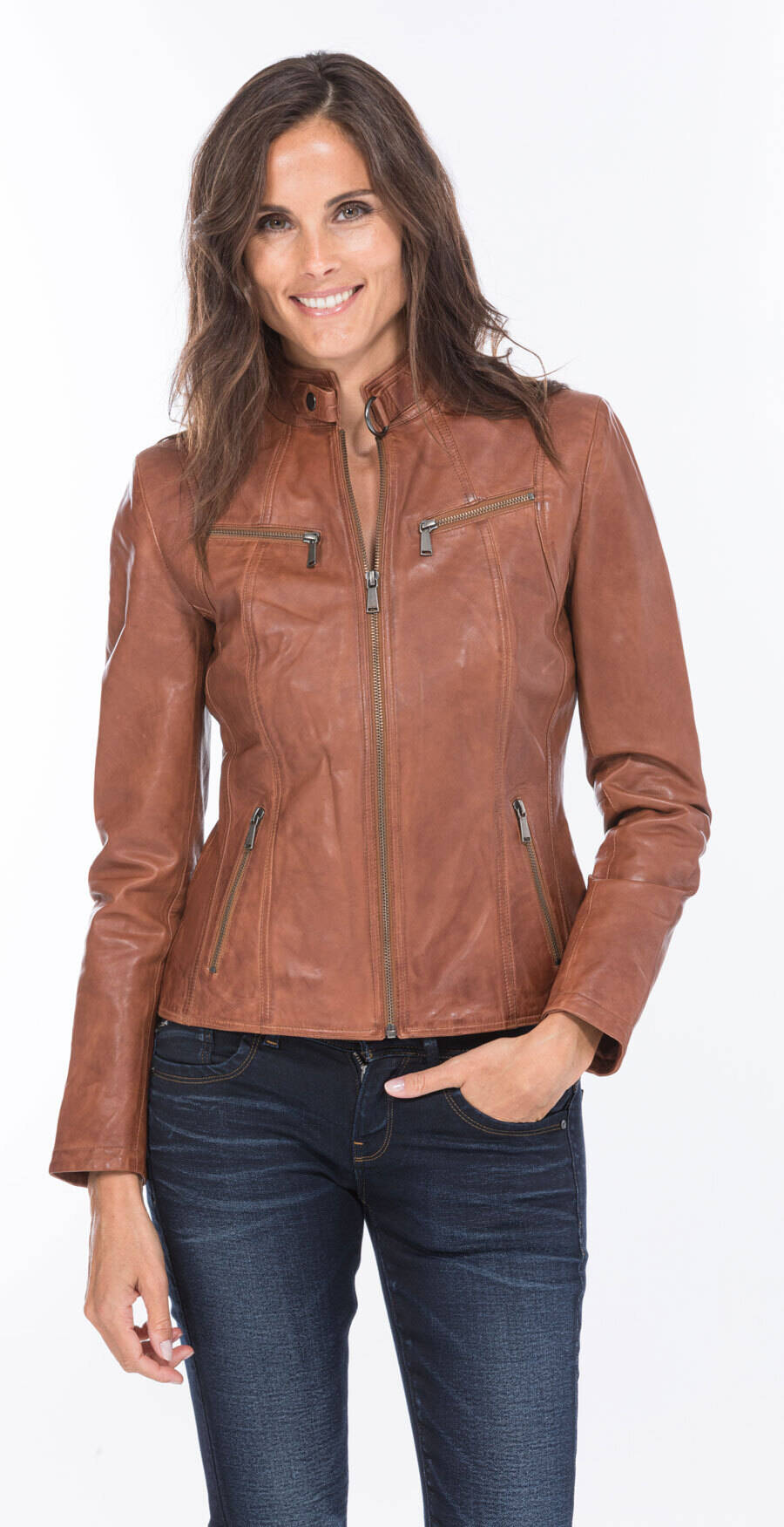 blouson cuir femme agneau tan marie (1)