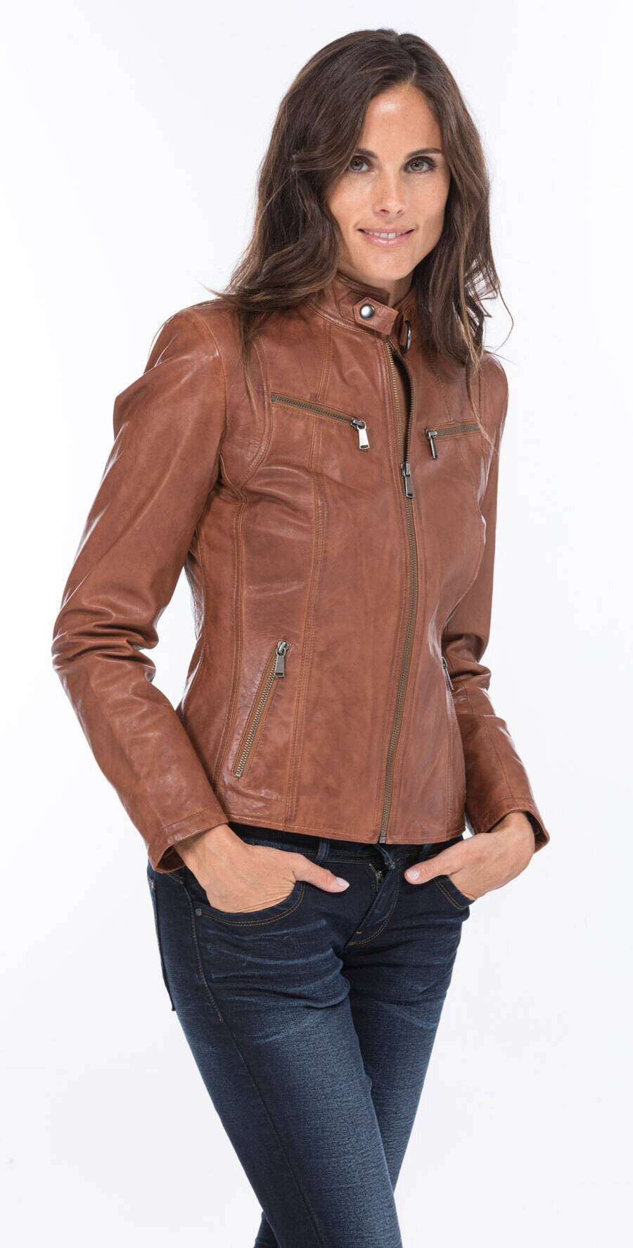 blouson cuir femme agneau tan marie (3)