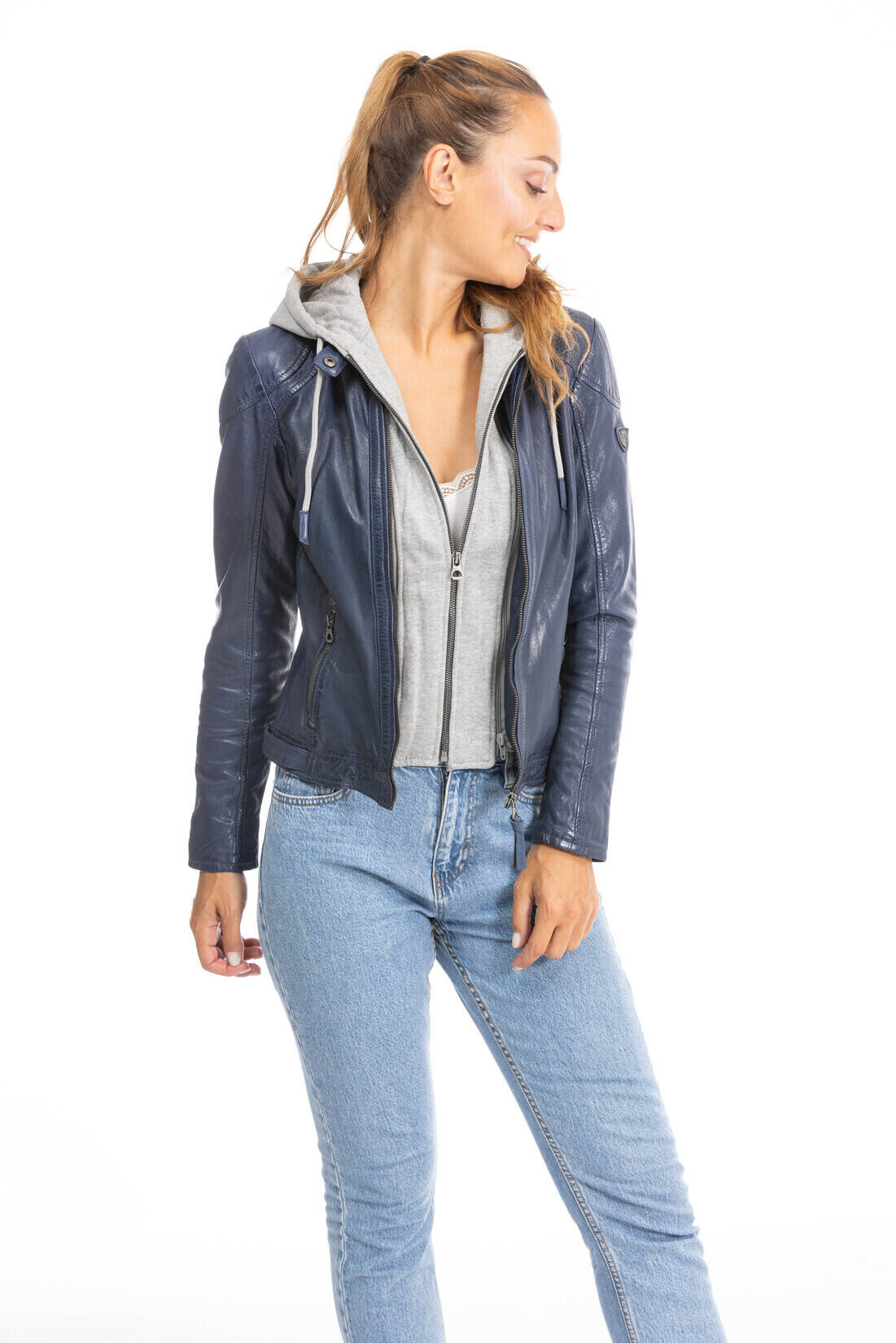 blouson cuir femme bleu anni (4)