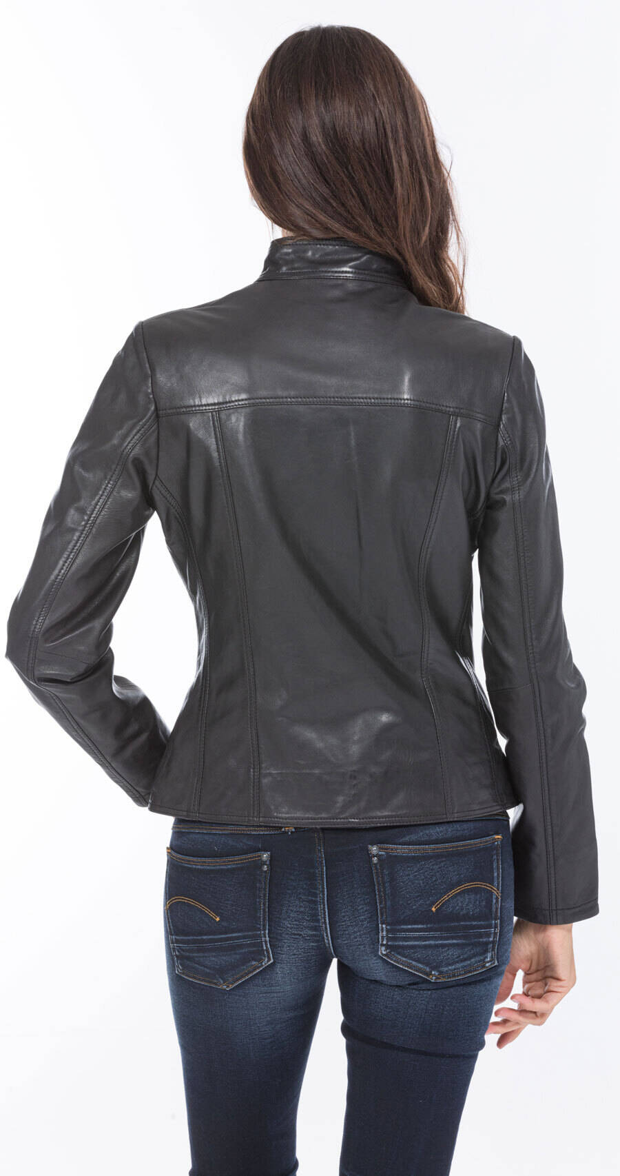 blouson cuir femme marie noir  (3)