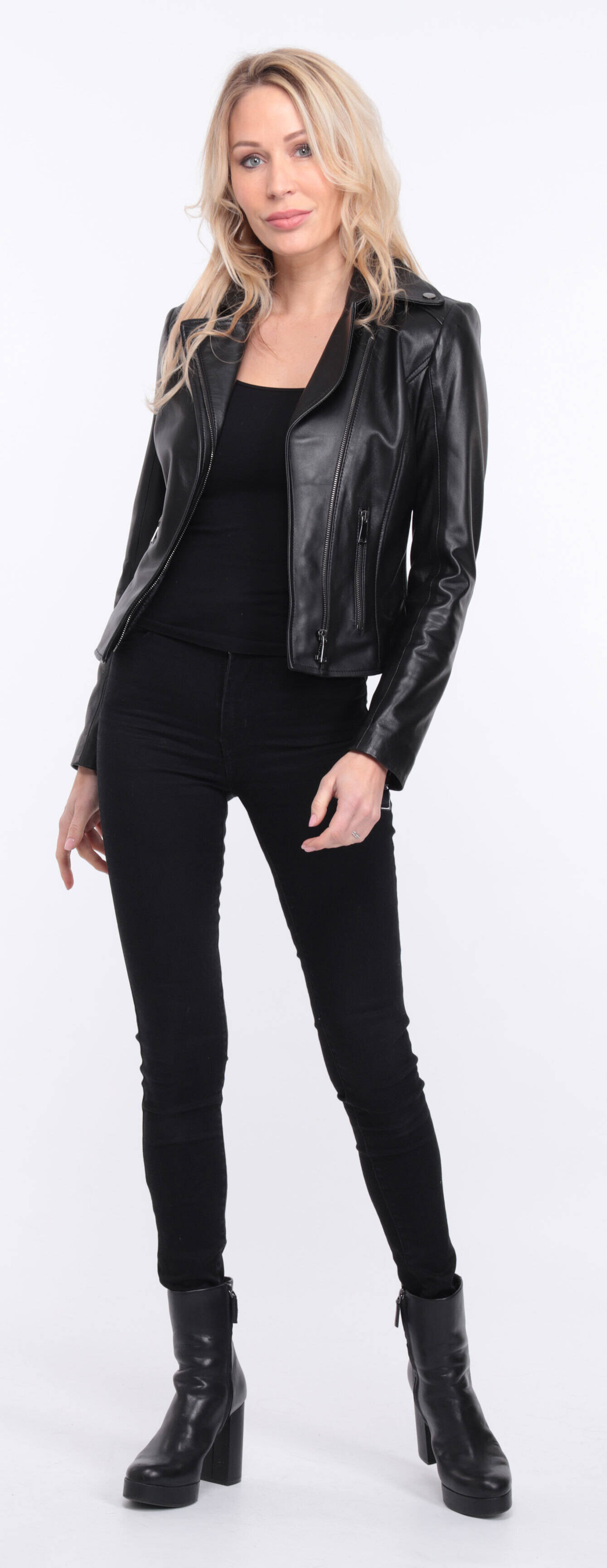 blouson cuir femme noir salou (3)