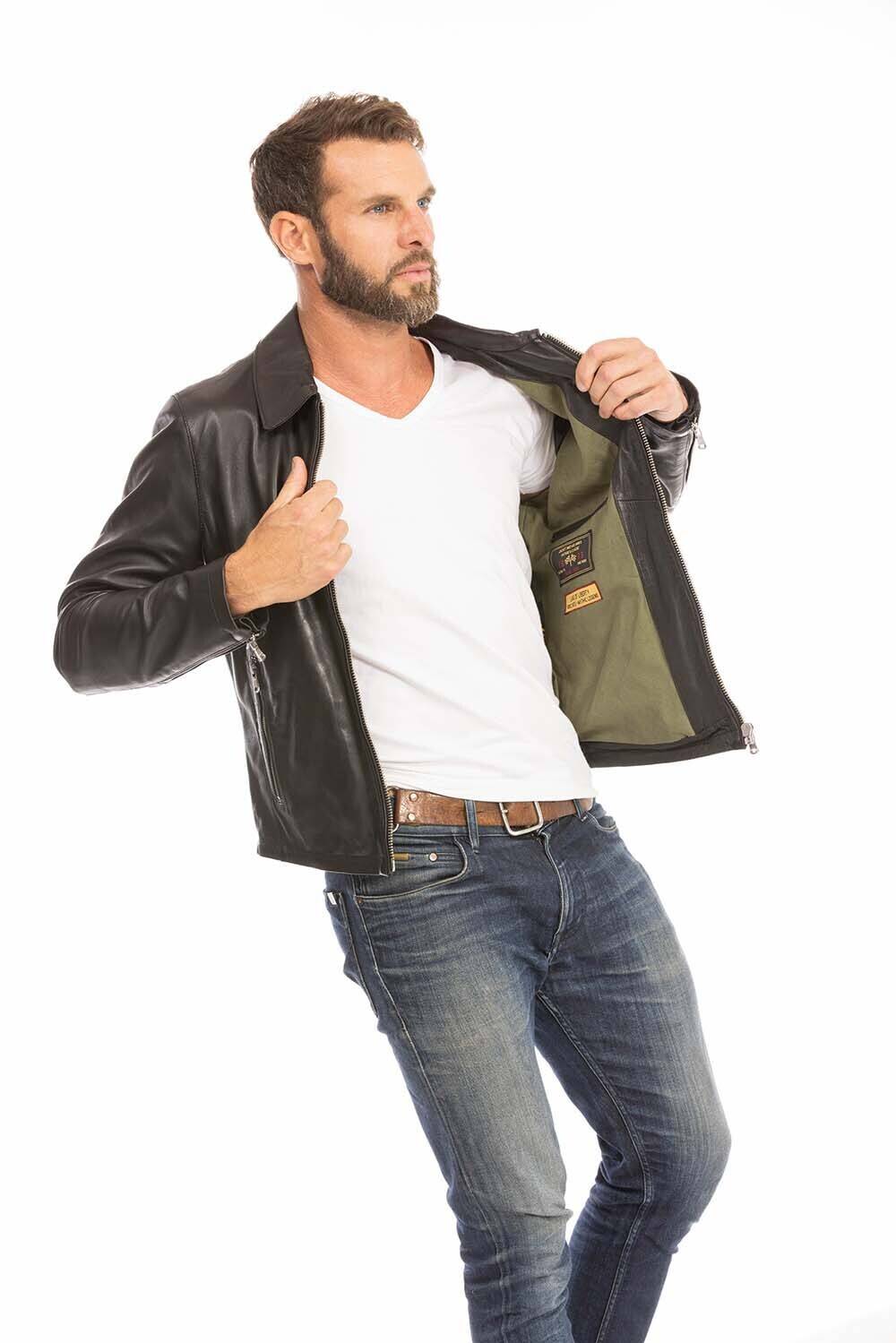 blouson cuir homme 102496 noir (10)