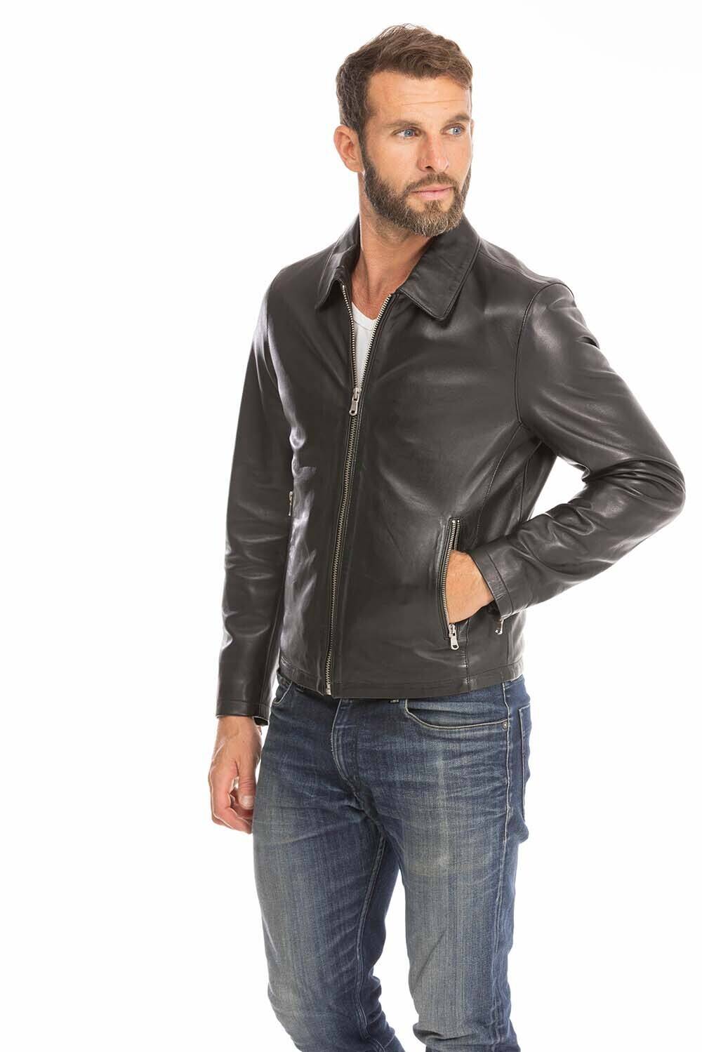 blouson cuir homme 102496 noir (15)