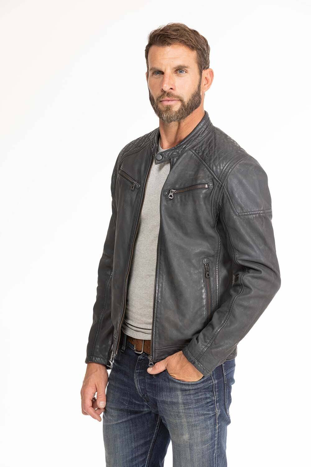 blouson cuir homme 1201-0485 noir bleu (2)