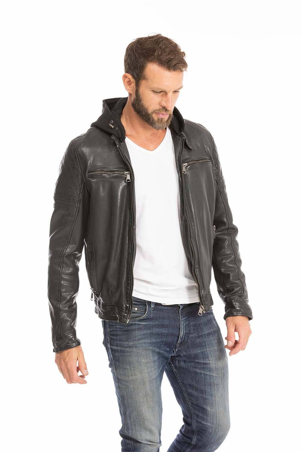 blouson cuir homme agneau noir ryde redskins (3)