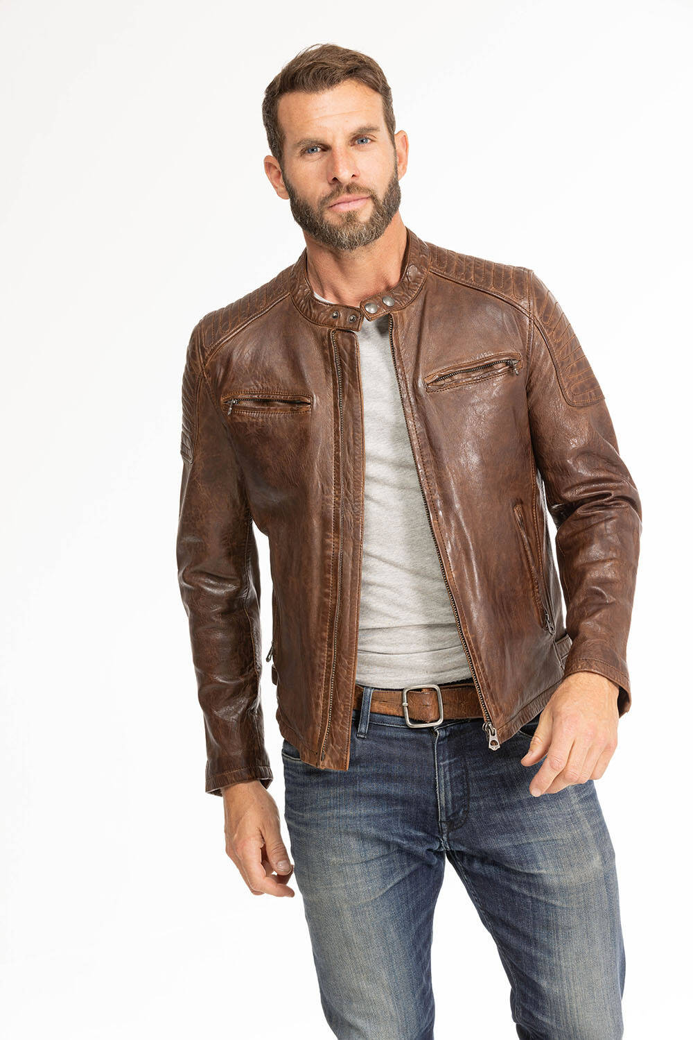 blouson cuir homme cognac 101700 (2)