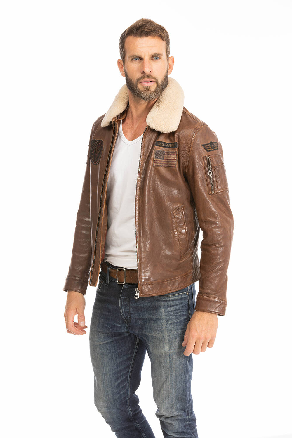 blouson cuir homme cognac fonce 102422 style pilote (3)