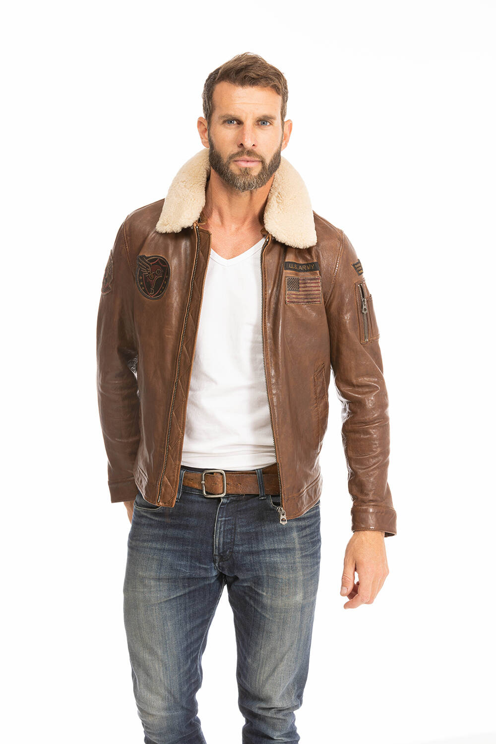 blouson cuir homme cognac fonce 102422 style pilote (4)