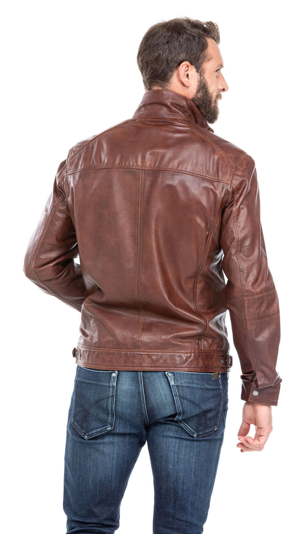 blouson cuir homme cognac fonce 51540 (1)