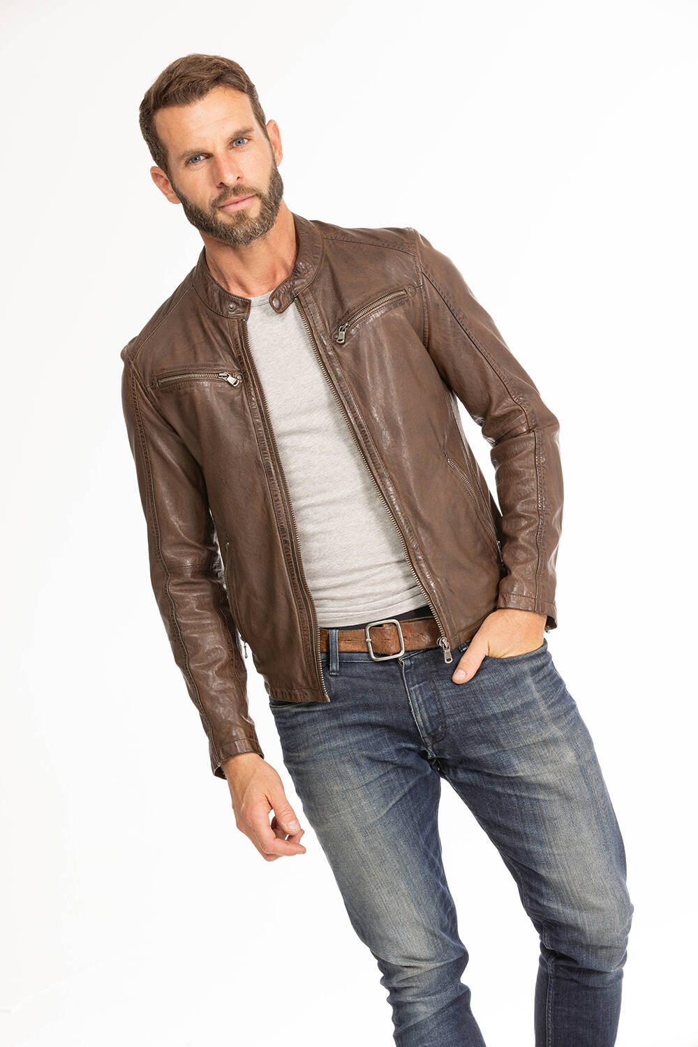 blouson cuir homme gafi bison (3)