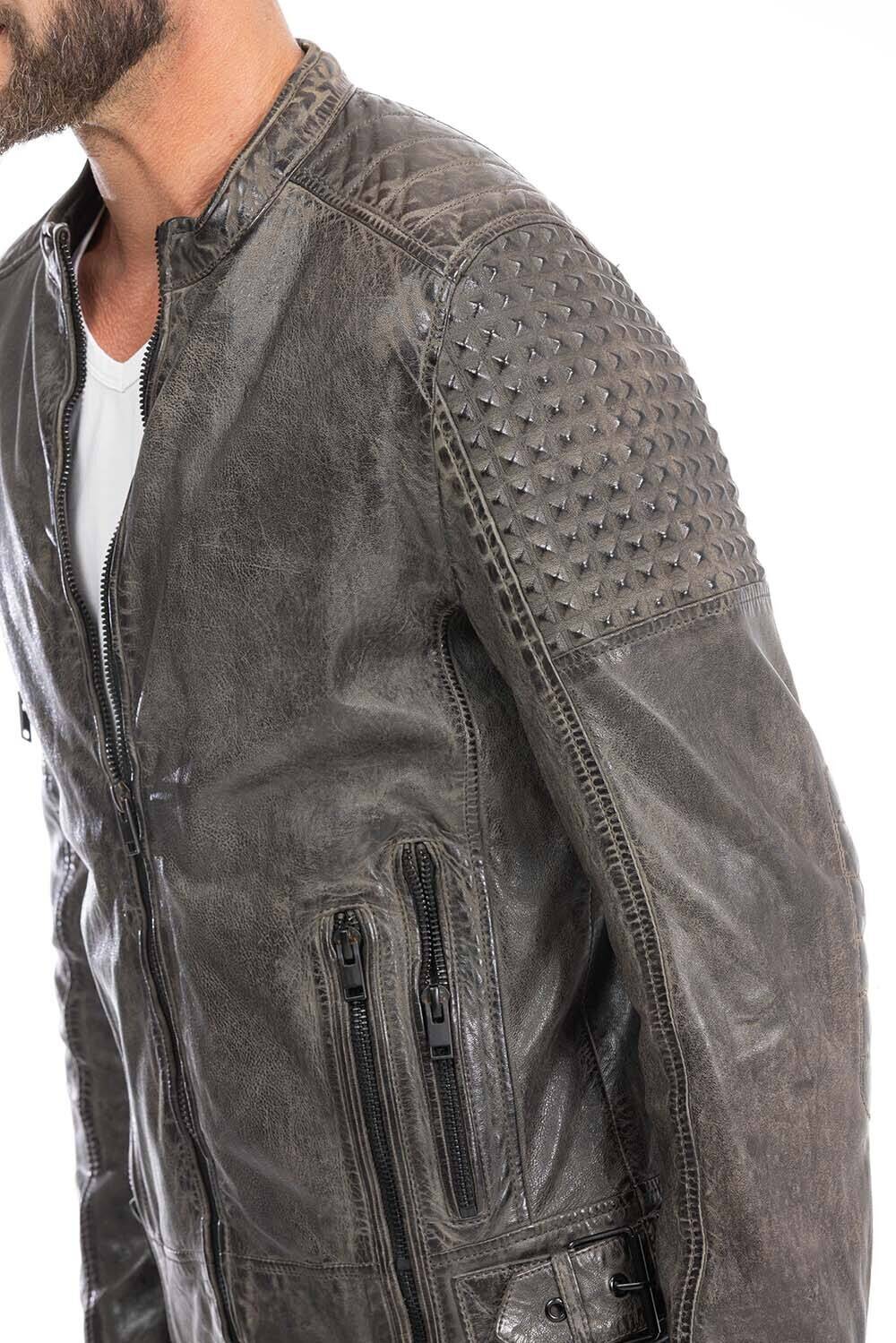 blouson cuir homme gris anthracite mahon (15)