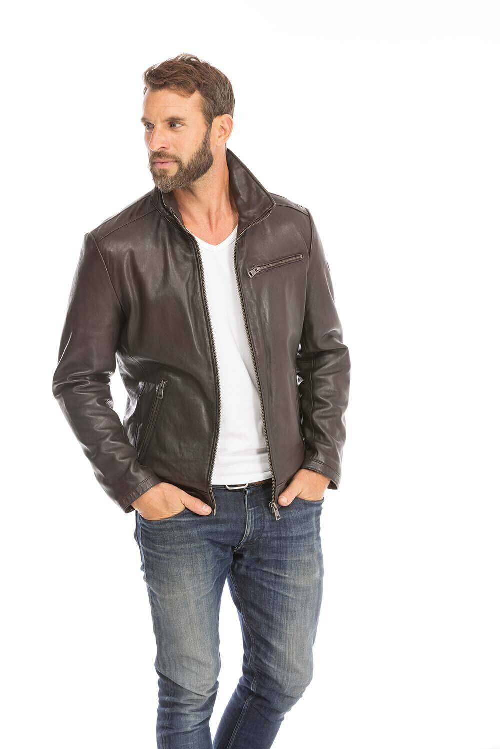 blouson cuir homme justin marron (4)