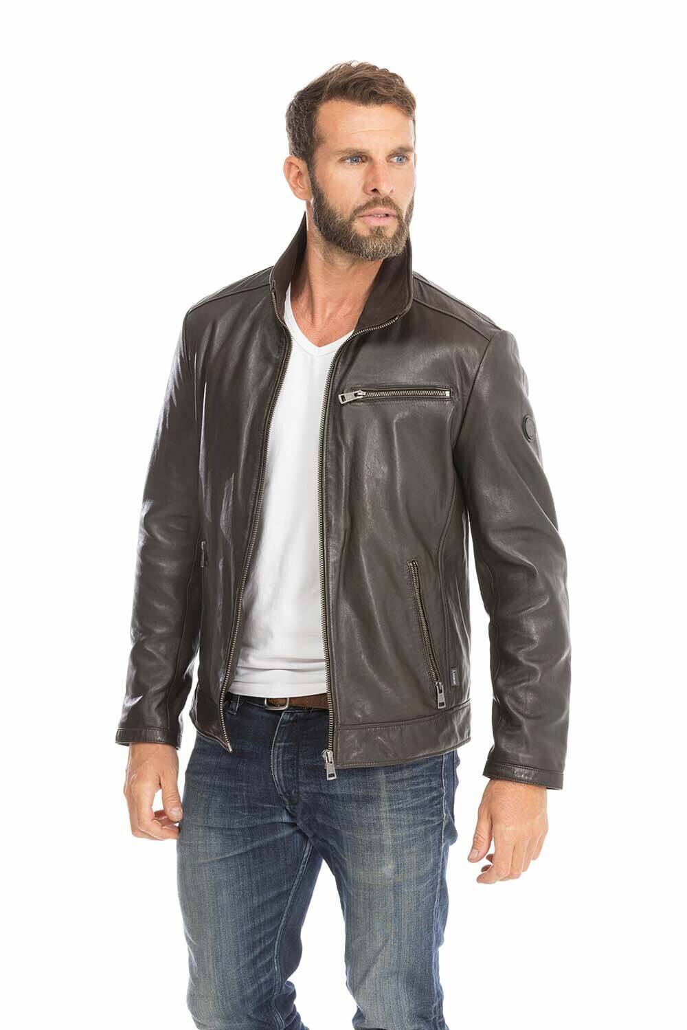 blouson cuir homme justin marron (5)