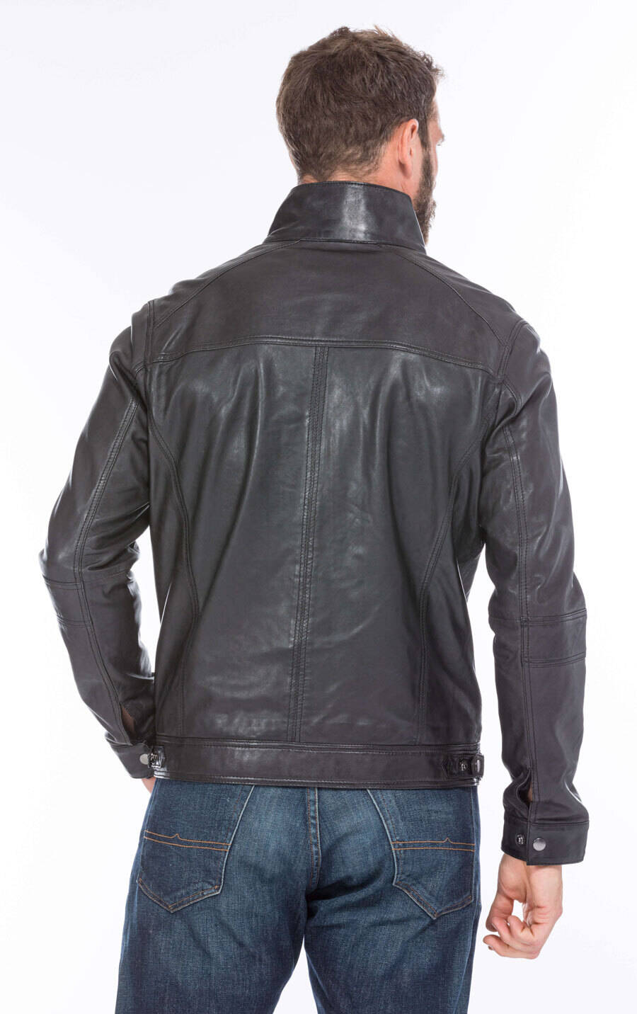 blouson cuir homme marlone noir (5)