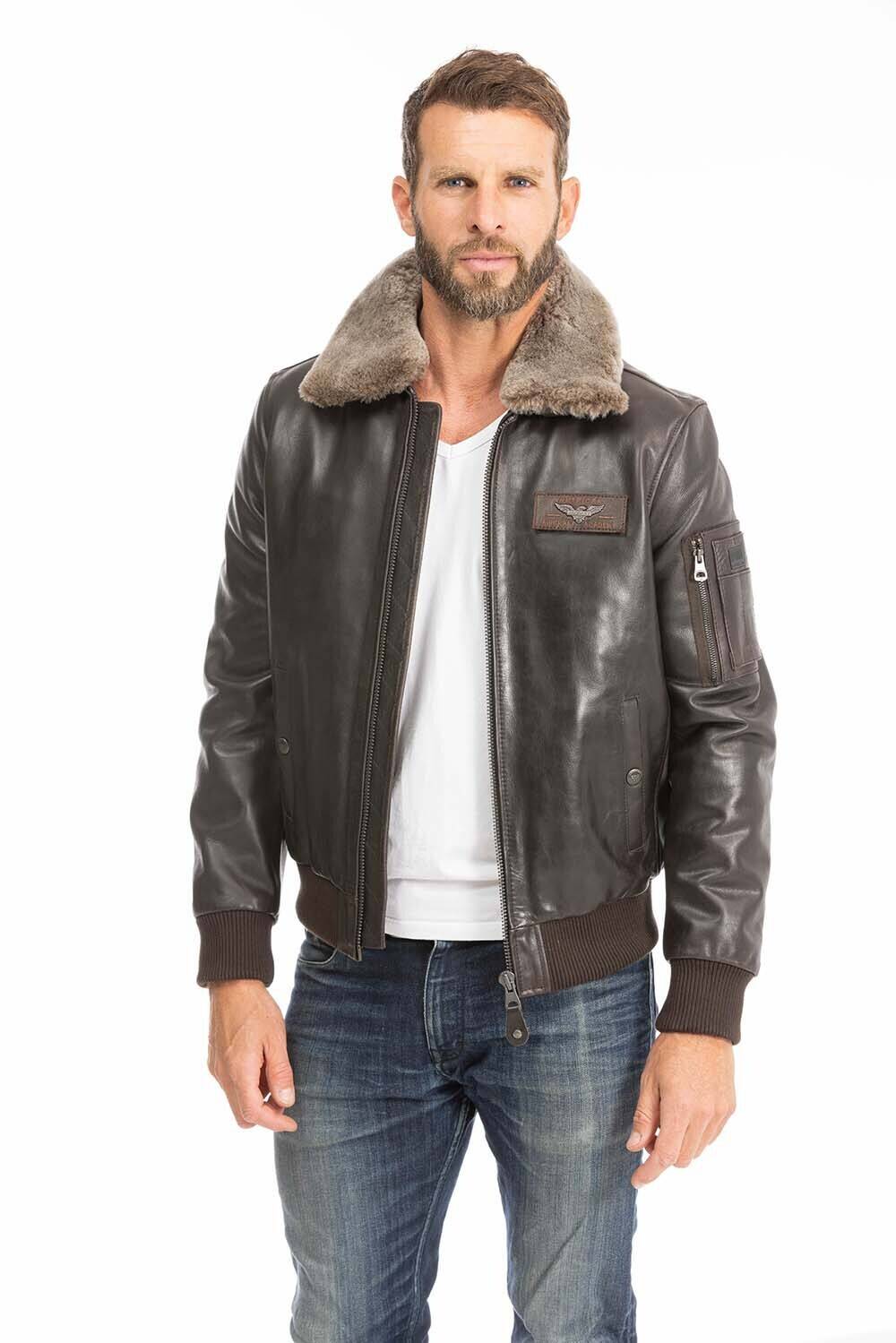 blouson cuir homme marron redskins texaco (1)