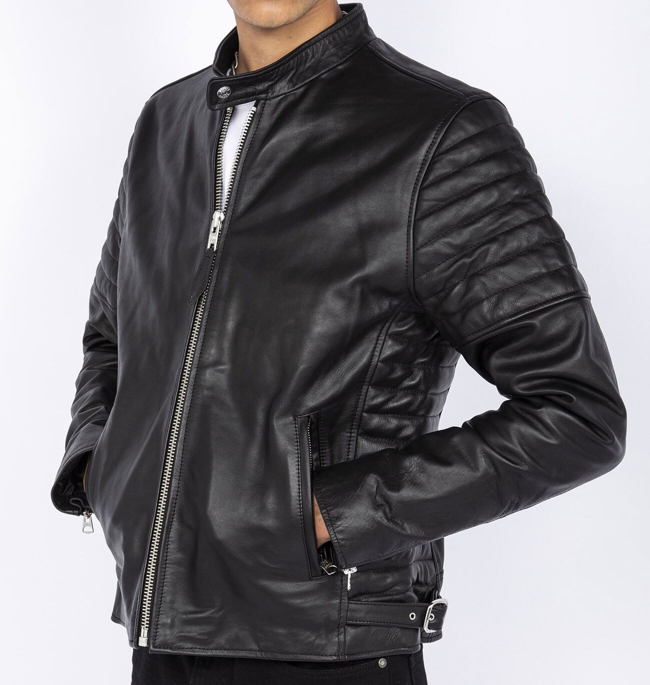 blouson cuir homme noir schott lcjoe (4)