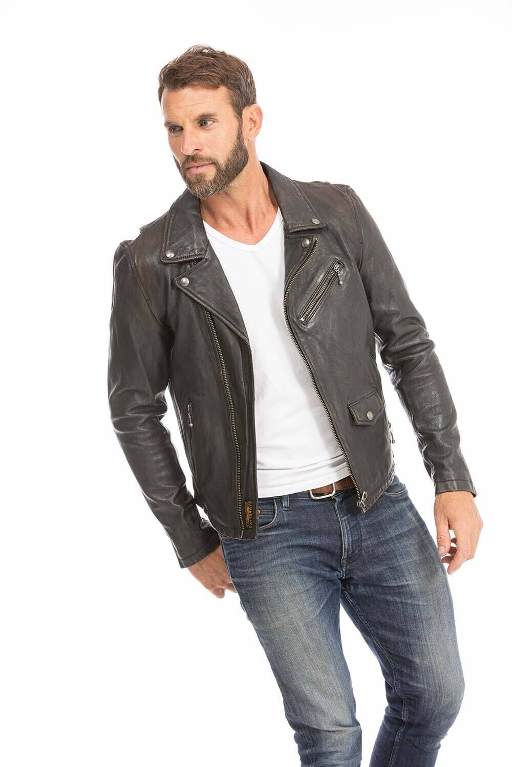 blouson cuir homme perfecto 102427 noir vieilli (3)