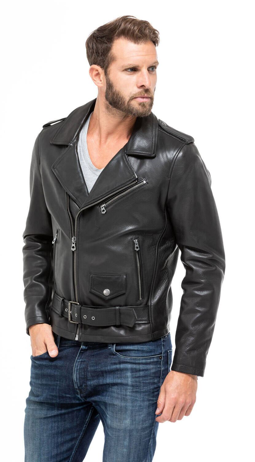 Bomber Leather jackets DAYTONA73 of leather calfskin-ref 100866