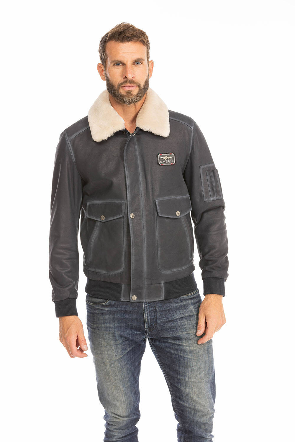 blouson cuir homme pilote bleu ek72 (15)