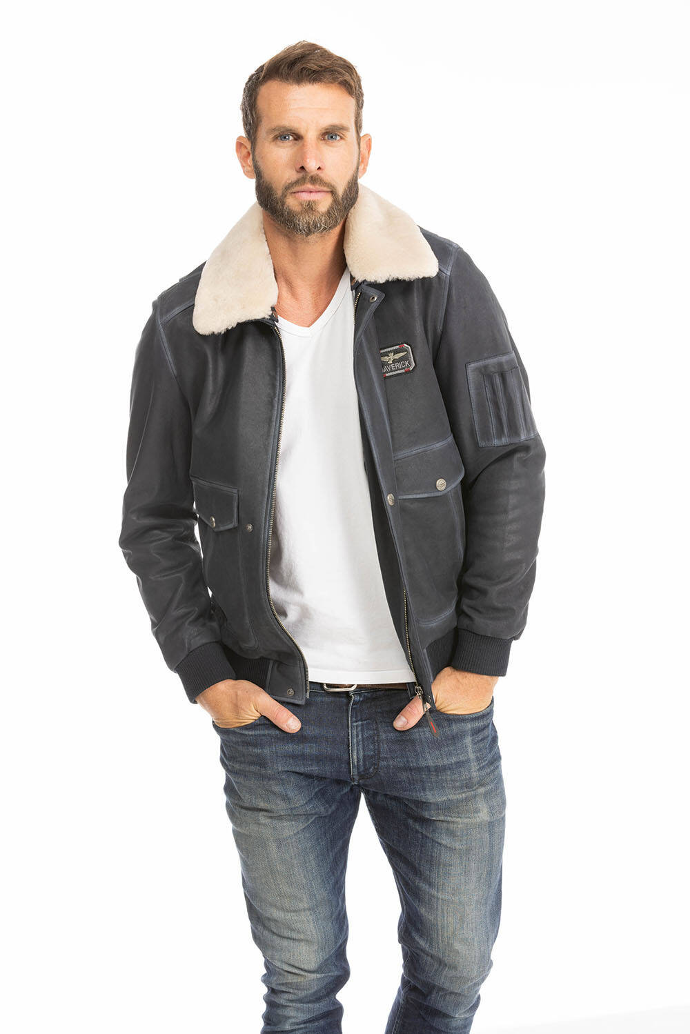 blouson cuir homme pilote bleu ek72 (3)