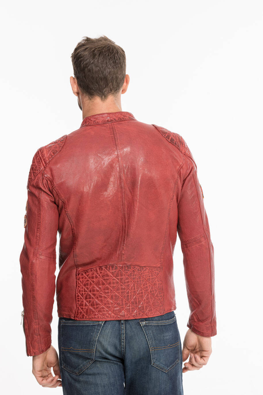 blouson cuir homme redkins rouge rf 132 (8)