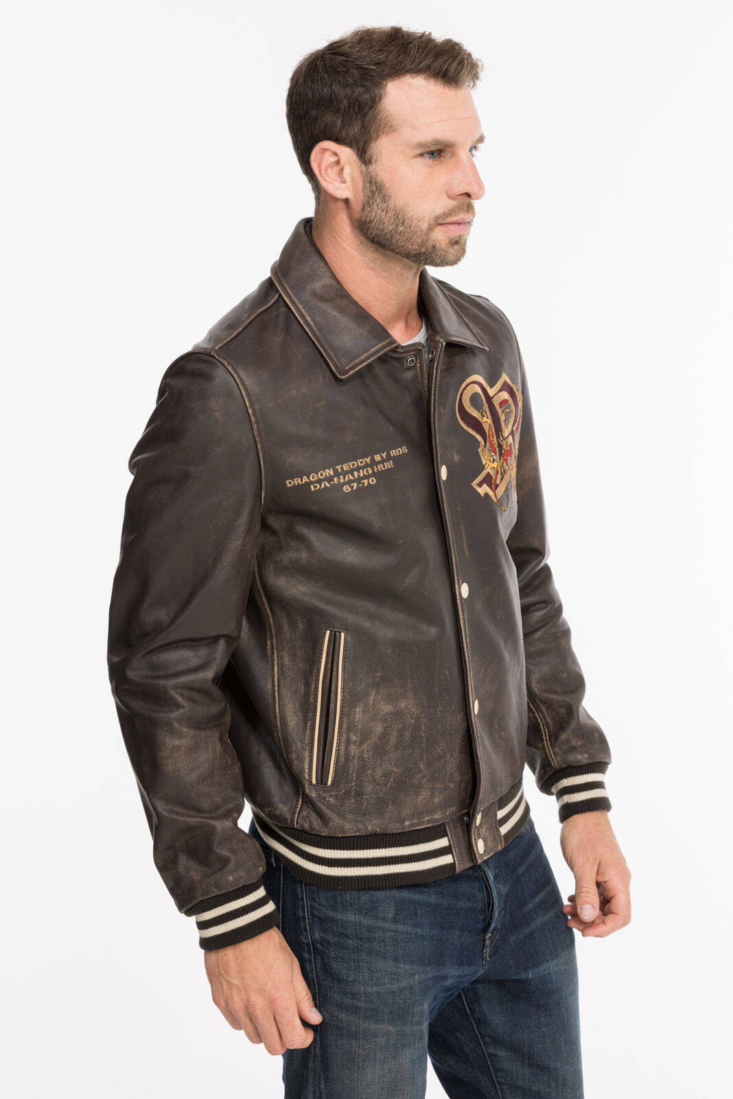 blouson cuir homme redskins marron rf 134 dragon (7)