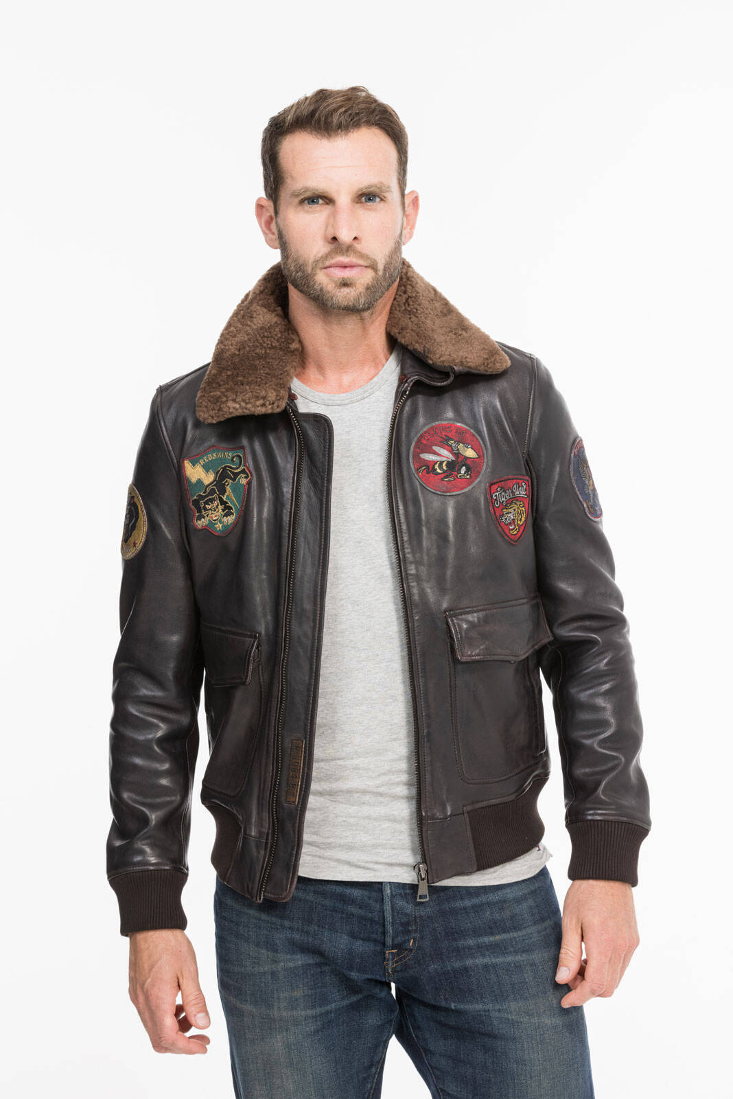 Bomber Leather jackets REDSKINS of leather lamb ref