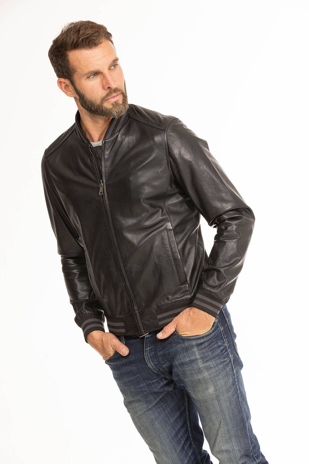 blouson cuir homme style bombers redskins noir dives (11)