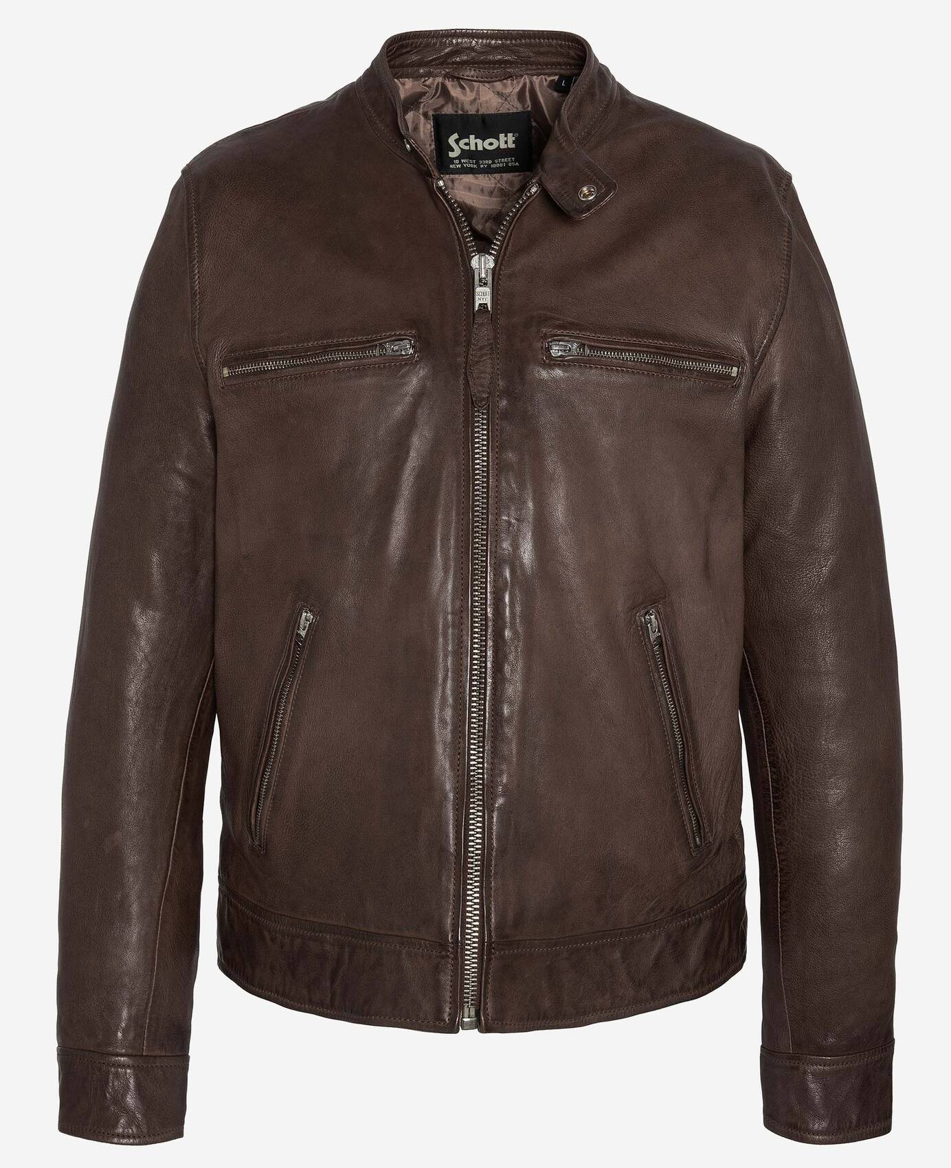 blouson cuir lcnewportx marron (1)