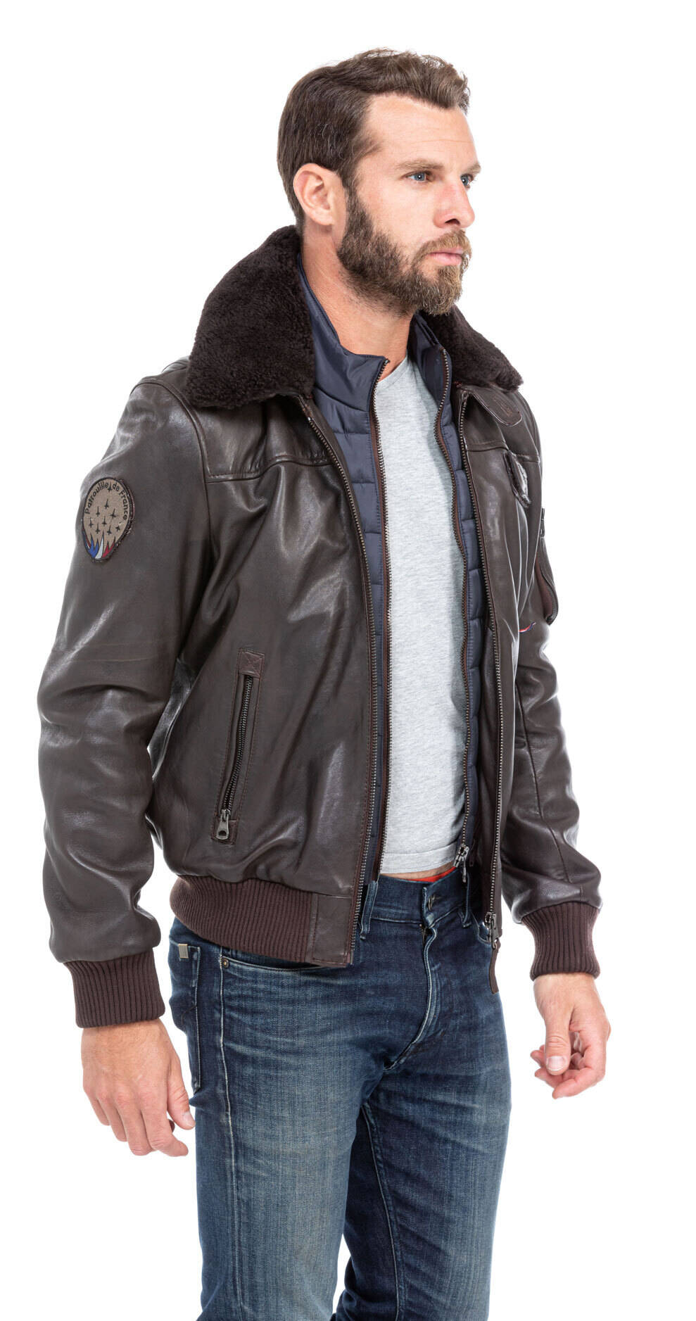 Bomber Leather jackets REDSKINS of leather lamb r f RAFAL YCON