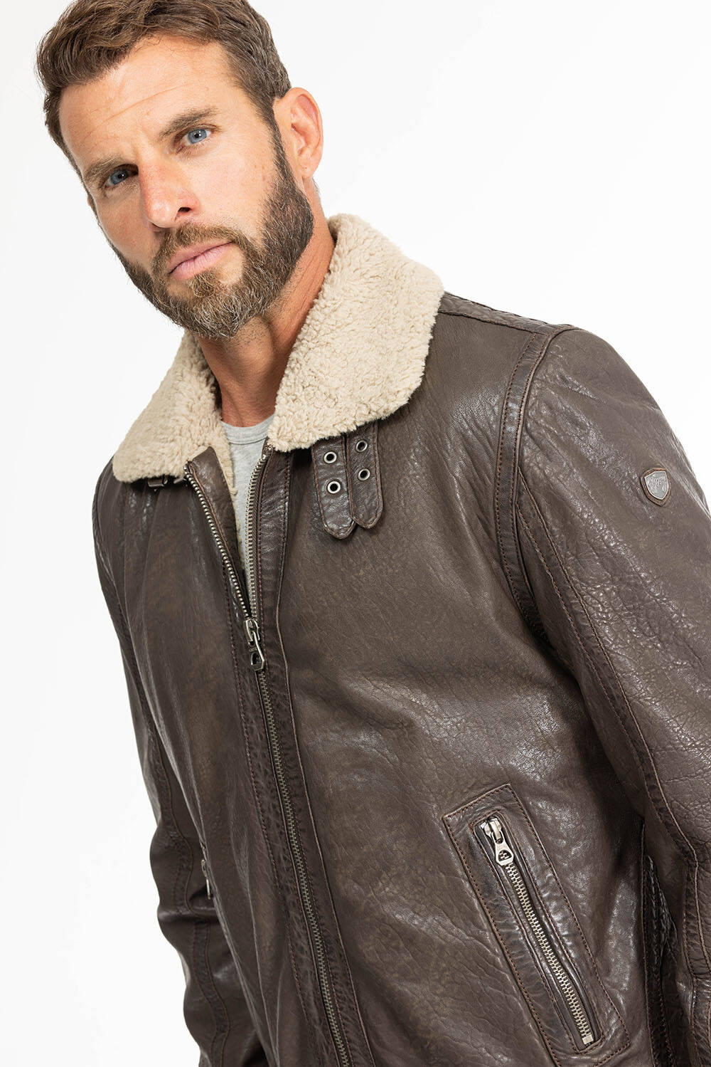 blouson hiver homme marron 1201-0162 airforce (13)