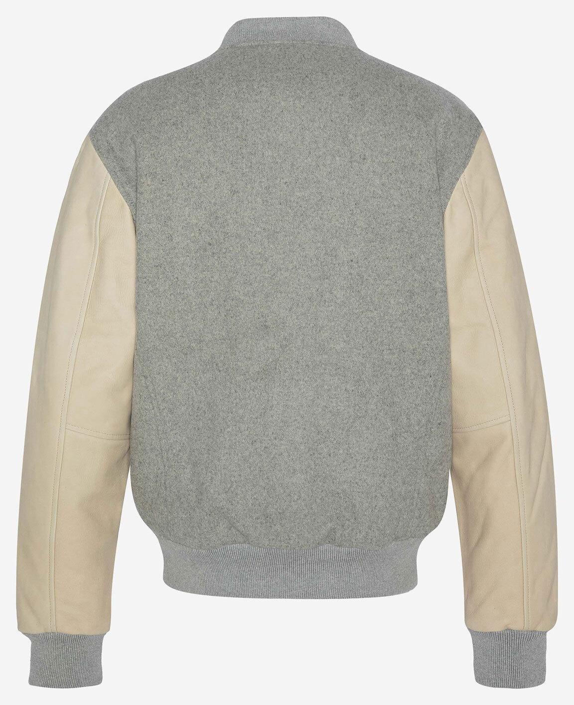 blouson schott lcusa gris clair blanc (1)