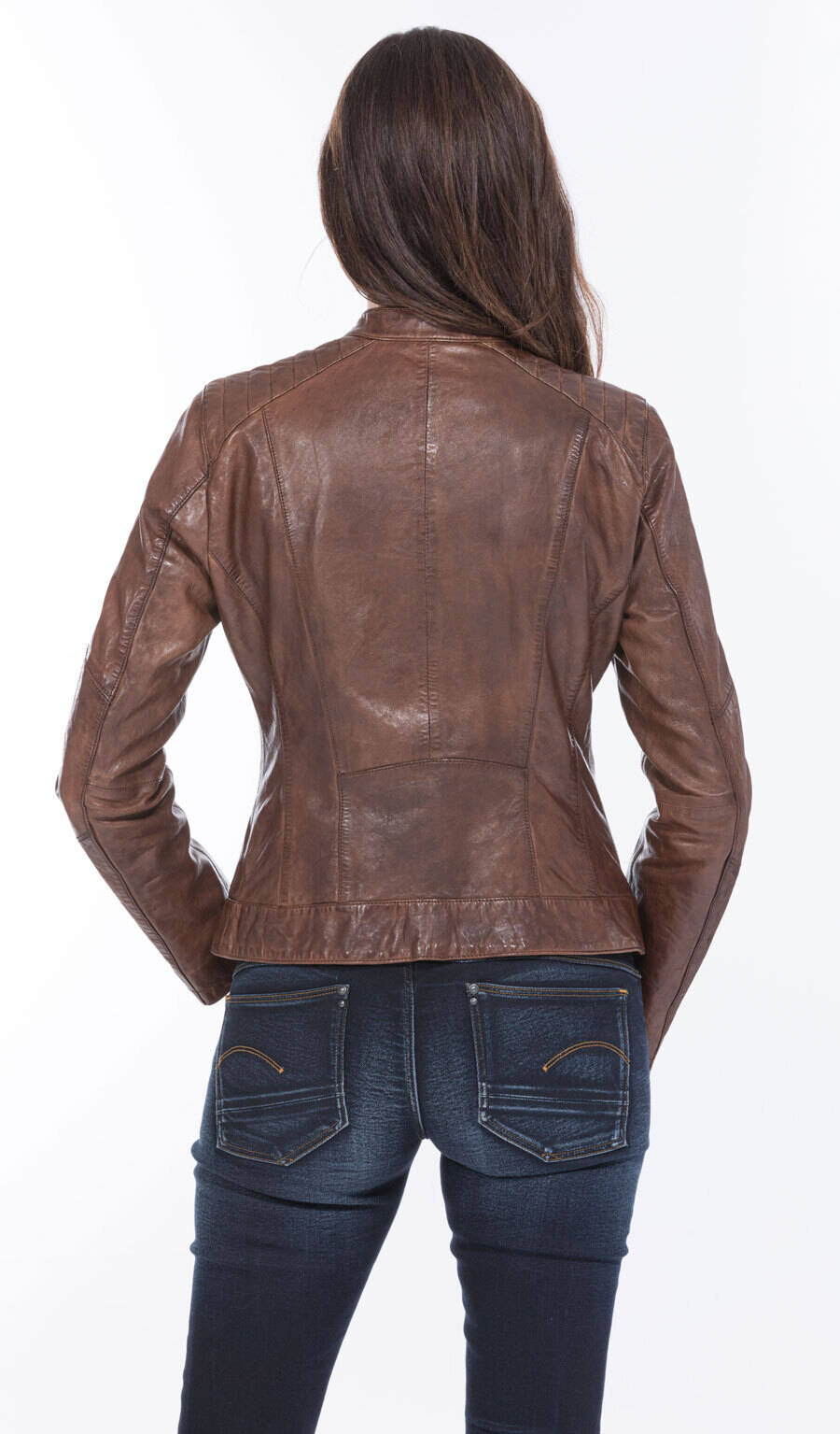 bouson cuir femme agneau cognac 101122 style motard (4)