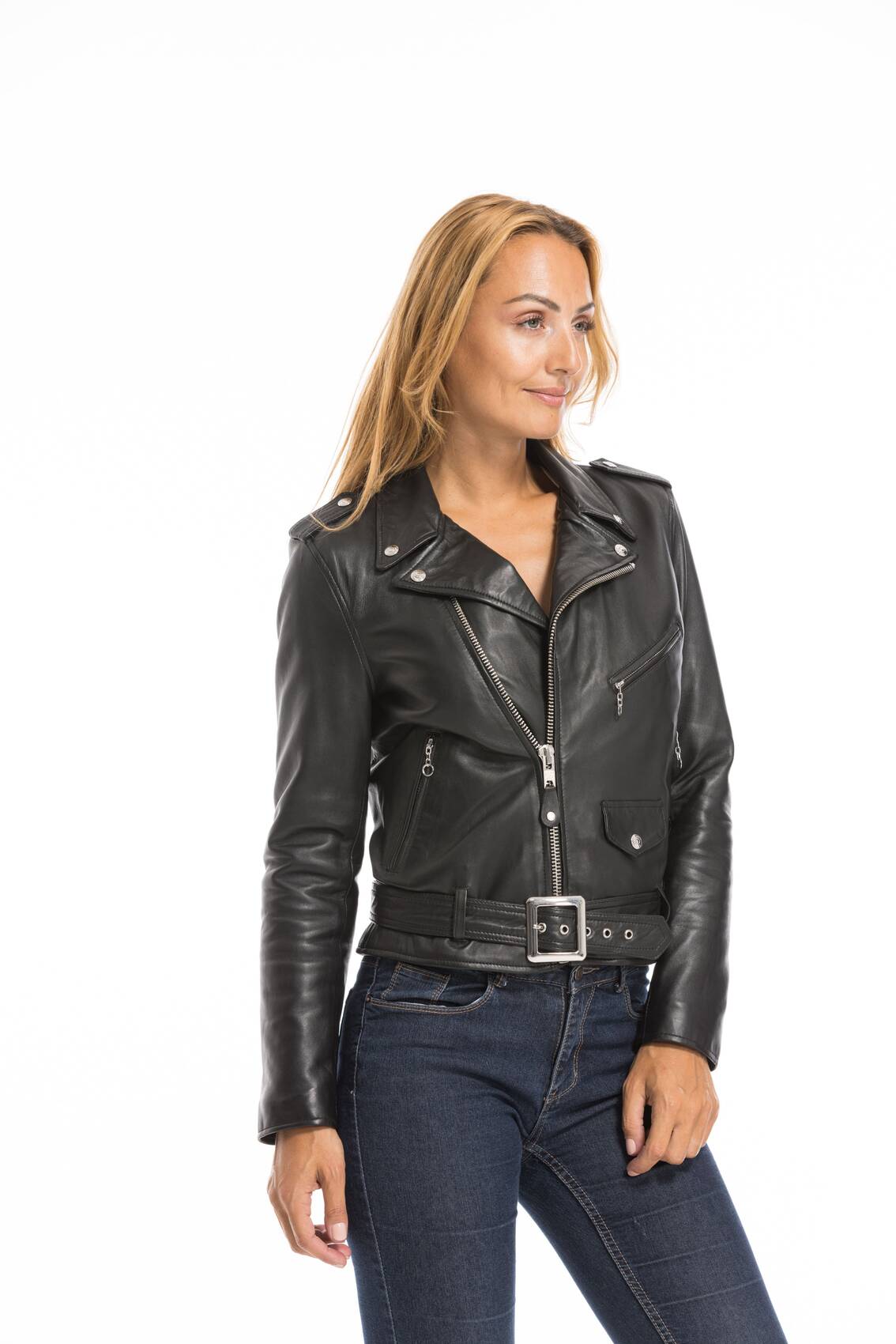 Bomber Leather jackets SCHOTT of leather lamb ref LCW 8600 noir black