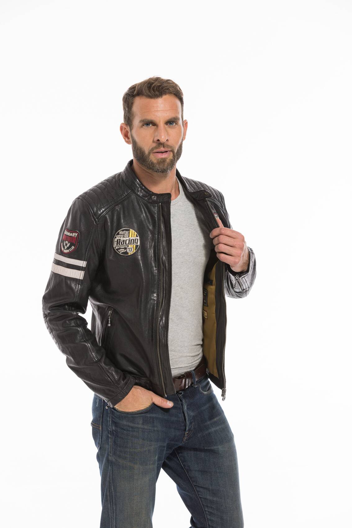 Bomber Leather jackets DAYTONA73 of leather lamb ref