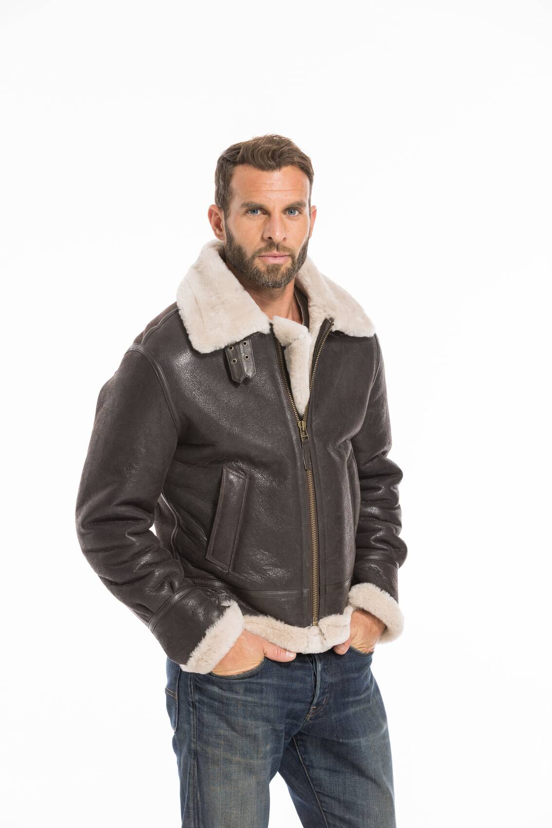 Original on sale shearling bombardier