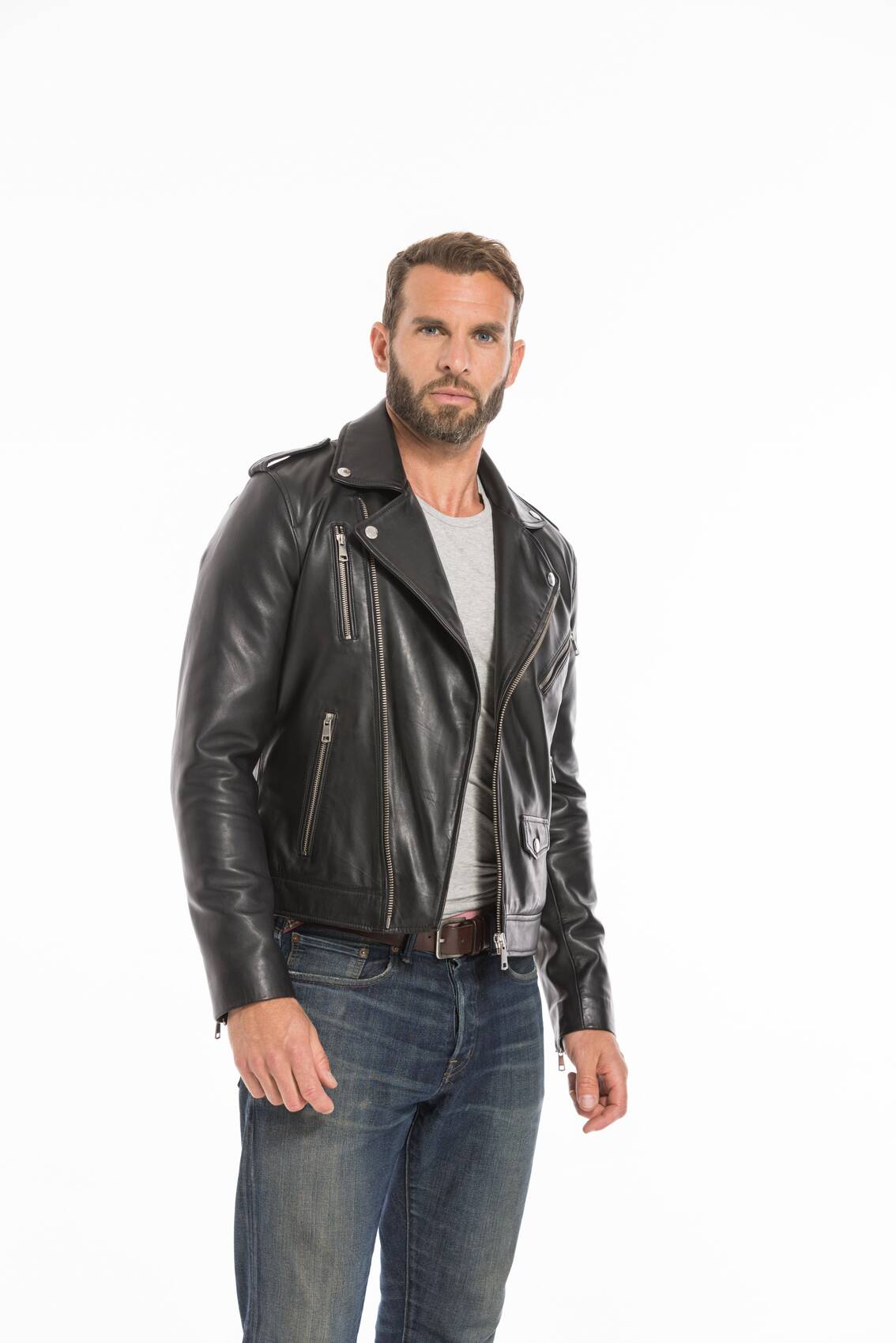 REDSKINS & GUNS MOTO Redskins ELLIOT - Chaqueta hombre black