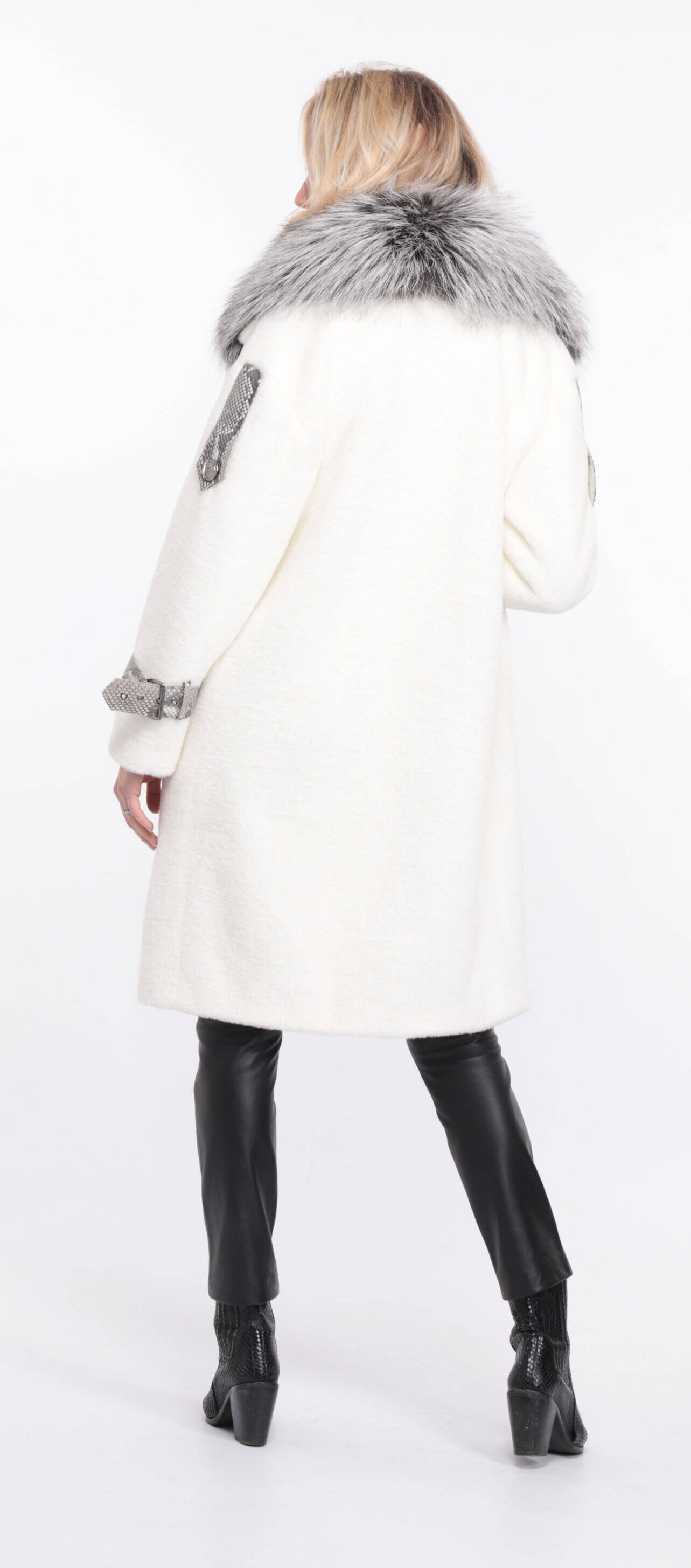 manteau amber al cantara blanc col renard argente (1)