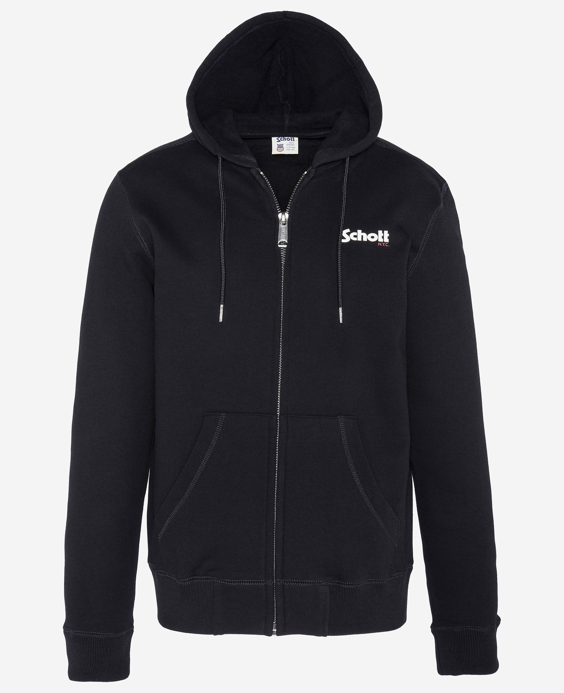 sweat capuche schott swzip noir (3)