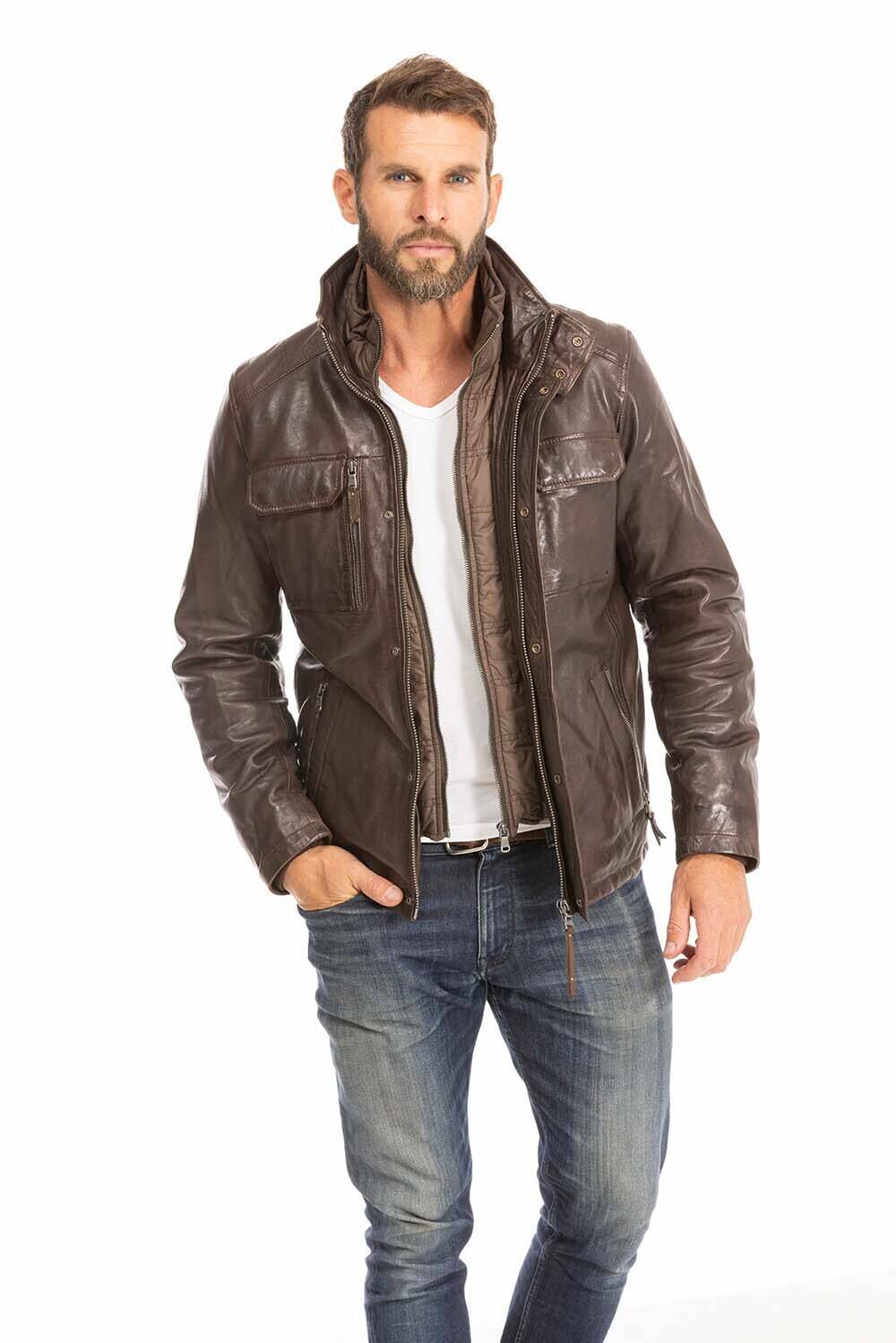 veste cuir homme marron 102911 (5)