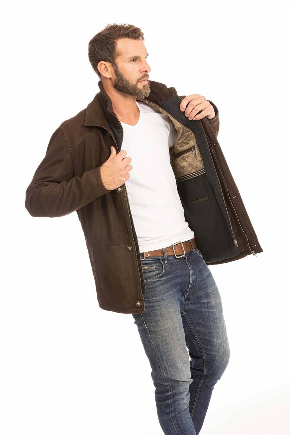 Veste cuir homme marron timber paris (13)