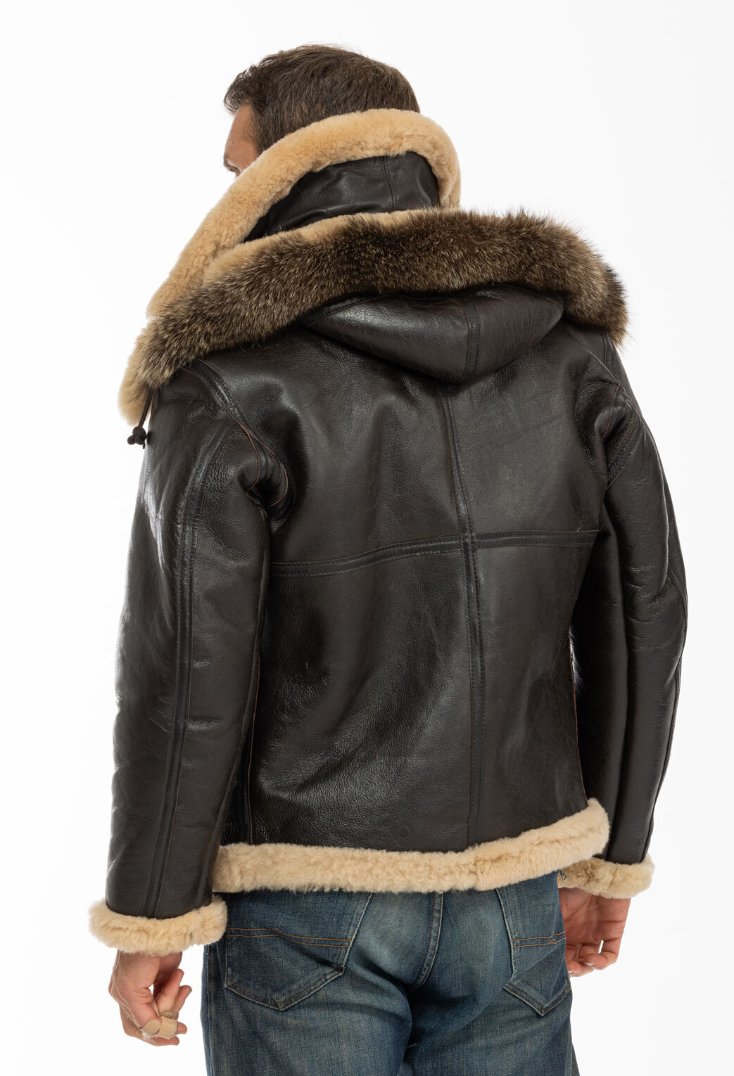 blouson cuir homme Cockpit Usa bombardier Z21Y003W-MARRON-3466